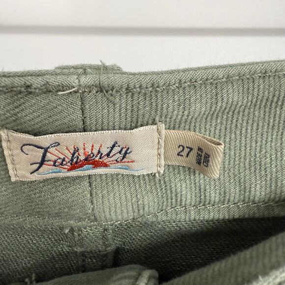 Faherty Olive Wide Leg Pants - Picture 7 of 10